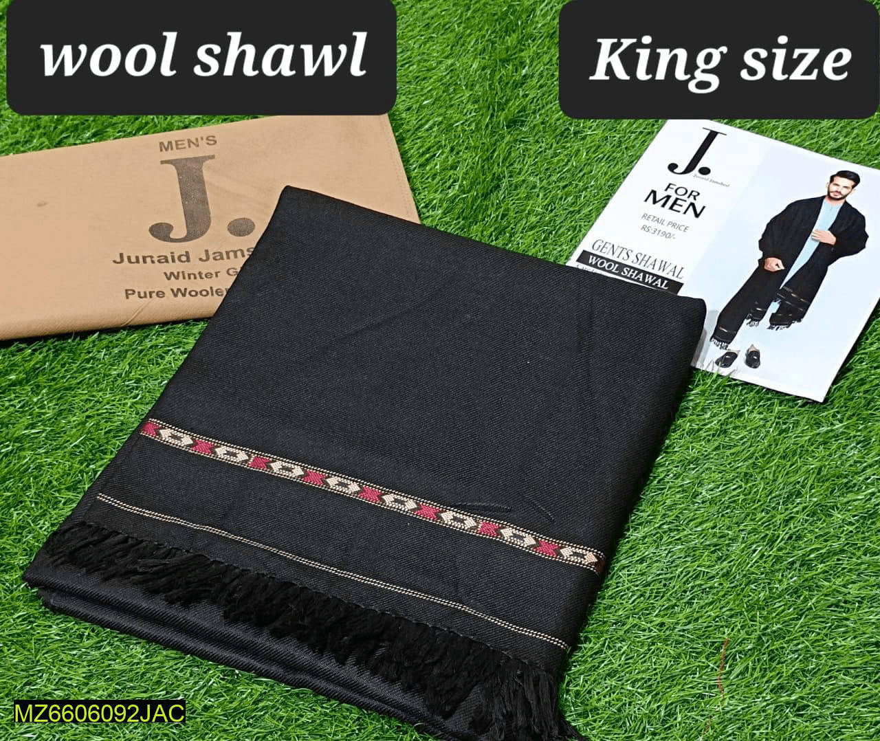 Men’s wool shawl by Sherry Yrr