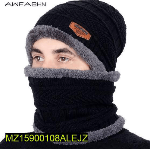 Beanie Wool Cap With Neck Warmer …. Free home delivery by Muhammad Maqbool