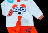 2 PCs baby boy stiched fleece printed suit by Hooriya Baloch