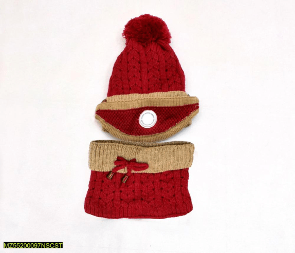 Beanie wool cap, Neck warmer and Mask with free home delivery 😇 by Muhammad Afaq