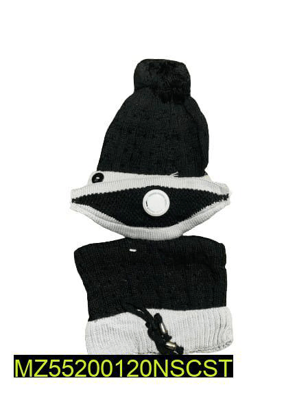 Beanie wool cap, Neck warmer and Mask with free home delivery 😇 by Muhammad Afaq