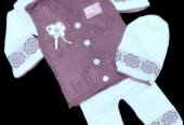 4 PCs baby girl stiched wool suit by Hooriya Baloch