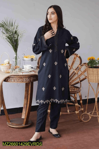  3 Pcs Women Unstitched Dhanak Embroidered Suit … Free home delivery by Muhammad Maqbool