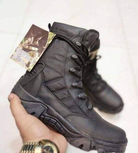 Army shoes by Qayyoom Jutt