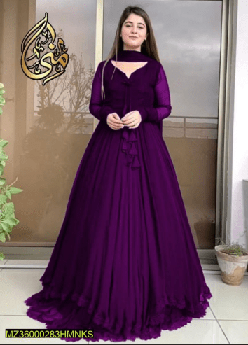 3 Pcs Women’s Stitched Chiffon Plain Maxi … Free home delivery by Muhammad Maqbool