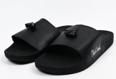 Black Camel Tessel Slide Slipper For Men by Waleed Hassan