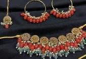 Orange and frozi golden set by Zarwish Javid