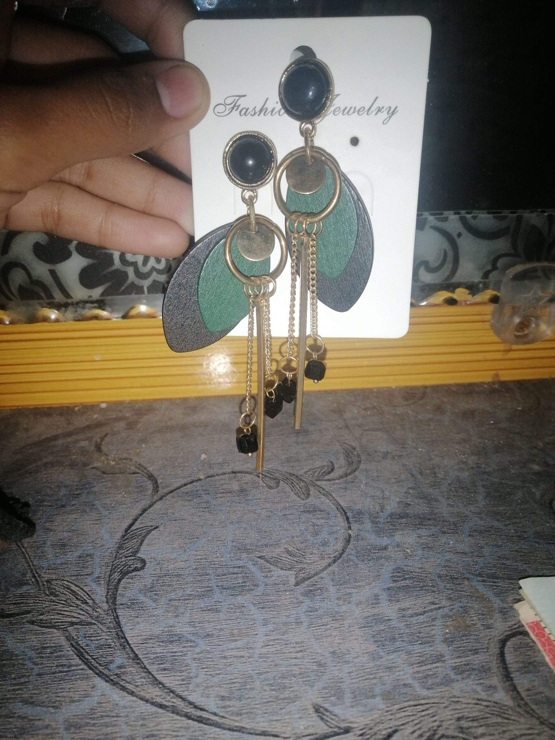 Beautiful entice jewellery in black and green colour by Muhammad Ahmed Ali