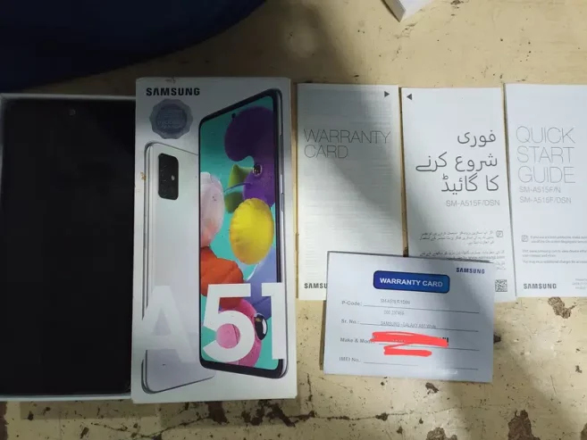 Samsung Galaxy A51 8GB RAM 128GB New Best Gaming PTA Official Approved by Rana M Sarwar