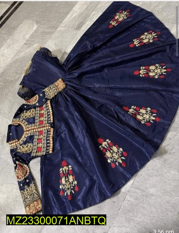 Katan Silk Maxi With Jacket 3 PCs Woman Stitched by Hanan Shafique