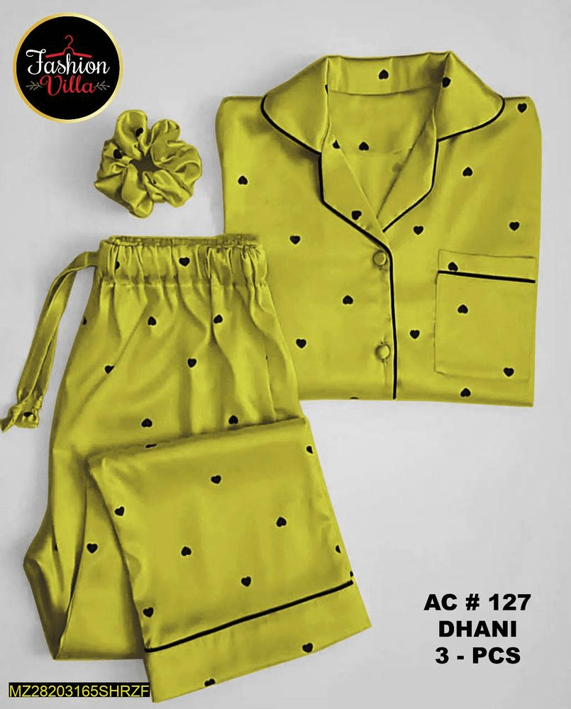 Silk printed sleep wear by Hooriya Baloch