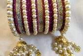 *White Pearls Bangles Set* by muskan khan