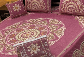 4 Pcs Velvet Jacquard Double Bedsheet … Free home delivery by Muhammad Maqbool