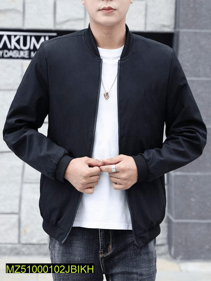 1pc Men’s stitched bomber quilted fleece plain jacket by Sohail Lakhair