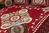 4 Pcs Velvet Jacquard Double Bedsheet … Free home delivery by Muhammad Maqbool