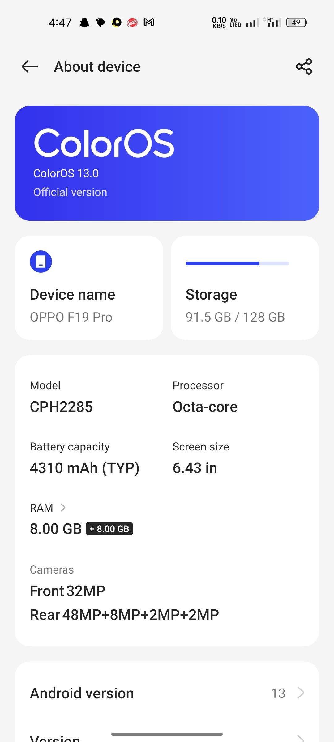 Oppo f19 pro by M amir
