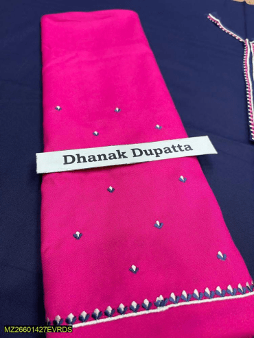  3 Pcs Women Unstitched Dhanak Embroidered Suit … Free home delivery by Muhammad Maqbool