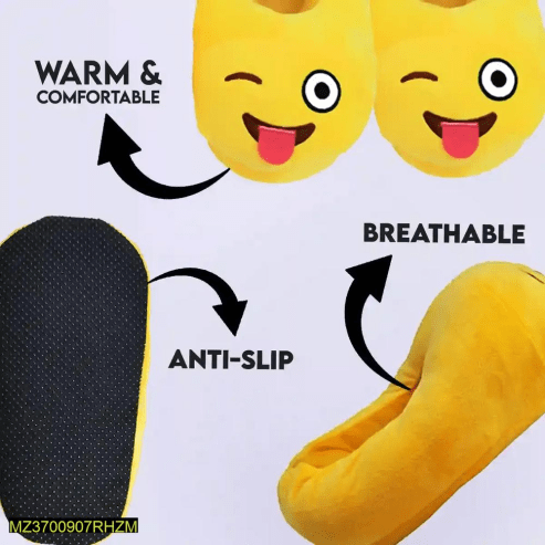 Women’s emoji slippers warm nd comparable by Hooriya Baloch