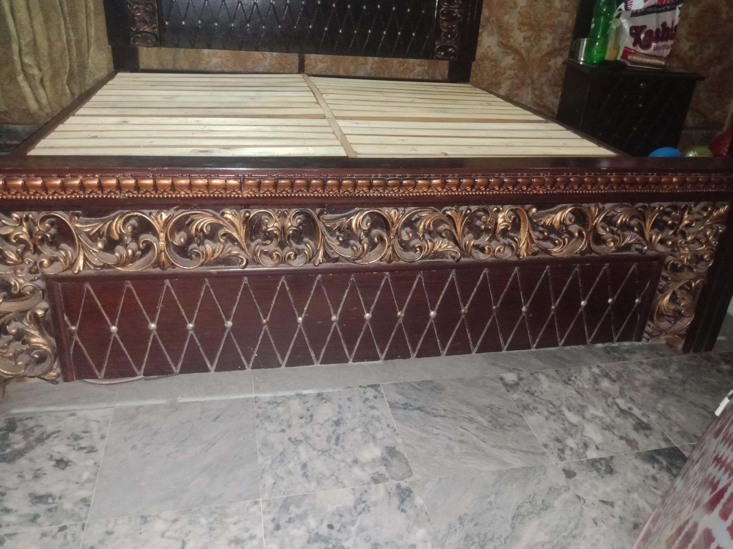 Bed with dressing table and side table by jannat princess