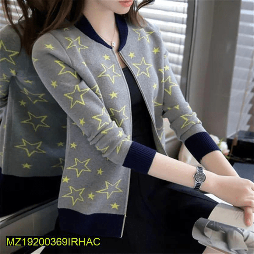 Women’s stitched Fleece Printed Zipper Jacket❤️ by Muhammad Afaq