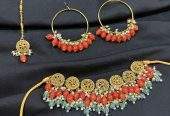 Orange and frozi golden set by Zarwish Javid