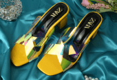 Zara Holographic Heels by Hooriya Baloch