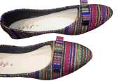 Women’s Rexine casual pumps by Muhammad Afaq