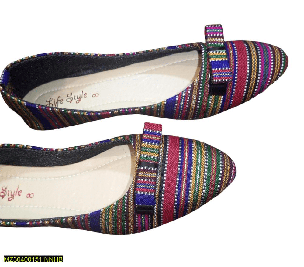 Women’s Rexine casual pumps by Muhammad Afaq