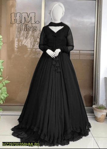 3 Pcs Women’s Stitched Chiffon Plain Maxi … Free home delivery by Muhammad Maqbool