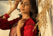2 PCs women’s khaadi Embroidered suit by Hooriya Baloch