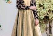 Heavy embroidered koti with maxi by Wajeeha Shaukat