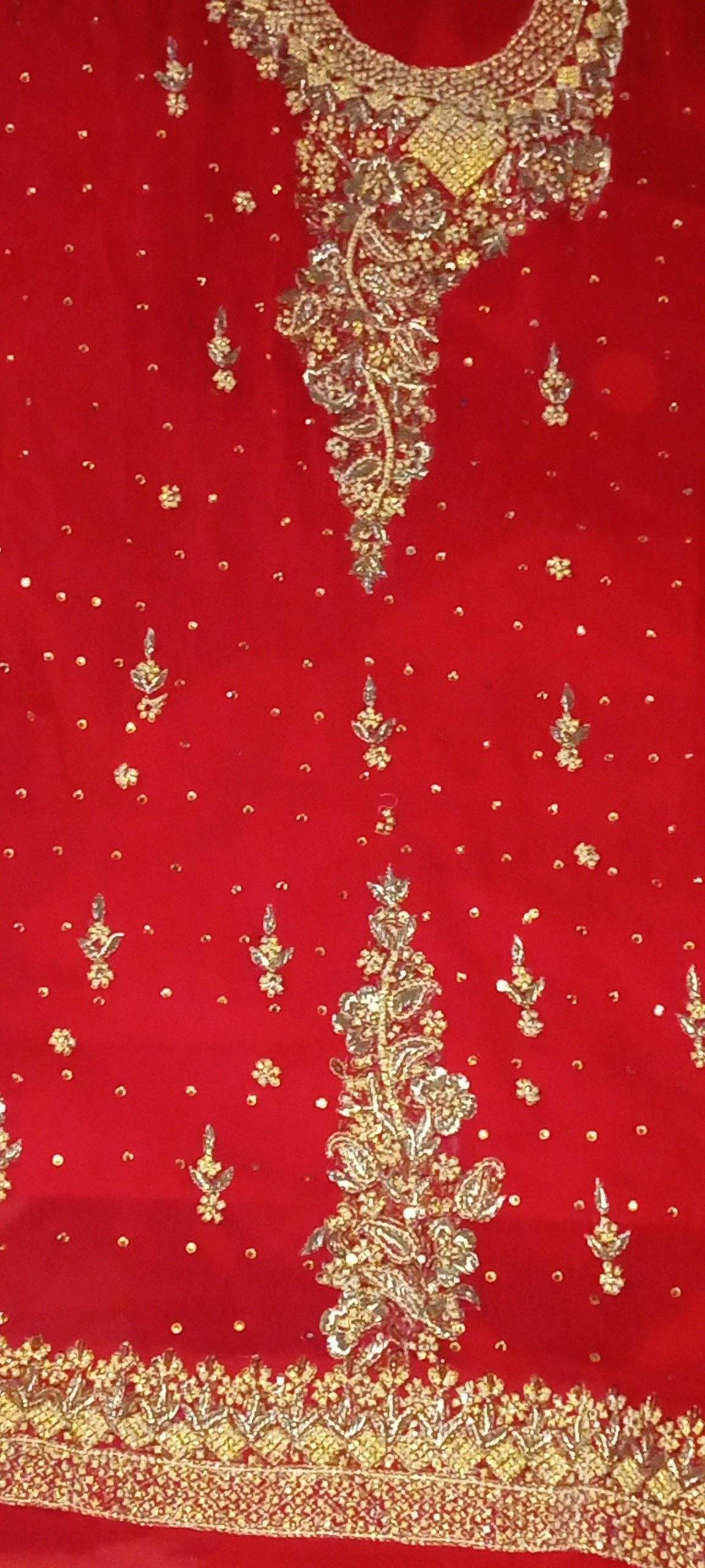 Pure Kora work shirt and dupatta with bridal bag by Mohsin Naveed