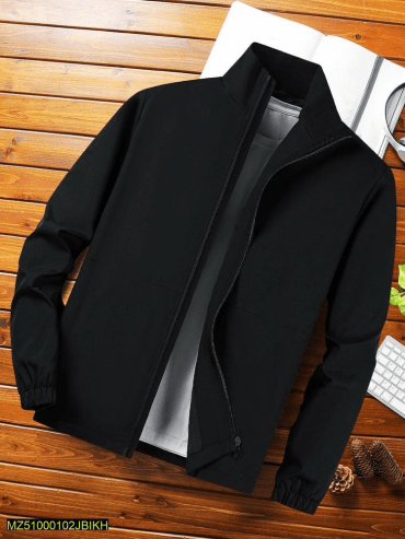 1pc Men’s stitched bomber quilted fleece plain jacket by Sohail Lakhair