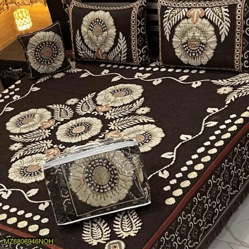 4 Pcs Velvet Jacquard Double Bedsheet … Free home delivery by Muhammad Maqbool