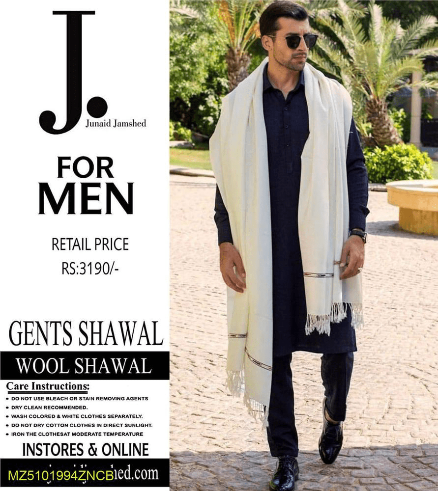 Men’s woolen shawl by Muzamil Hussain