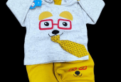 2 PCs baby boy stiched fleece printed suit by Hooriya Baloch
