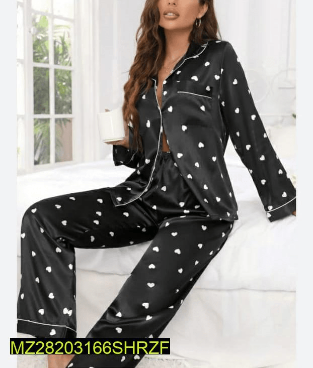 Silk printed sleep wear by Hooriya Baloch