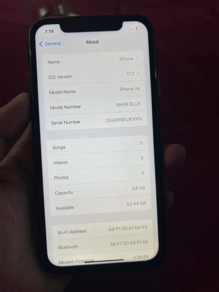 iPhone XR 64 GB non PTA sim lock Face ID ok All ok 10/10 Rs,49,000 Raw by Ali Hamza