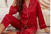 Silk printed sleep wear by Hooriya Baloch