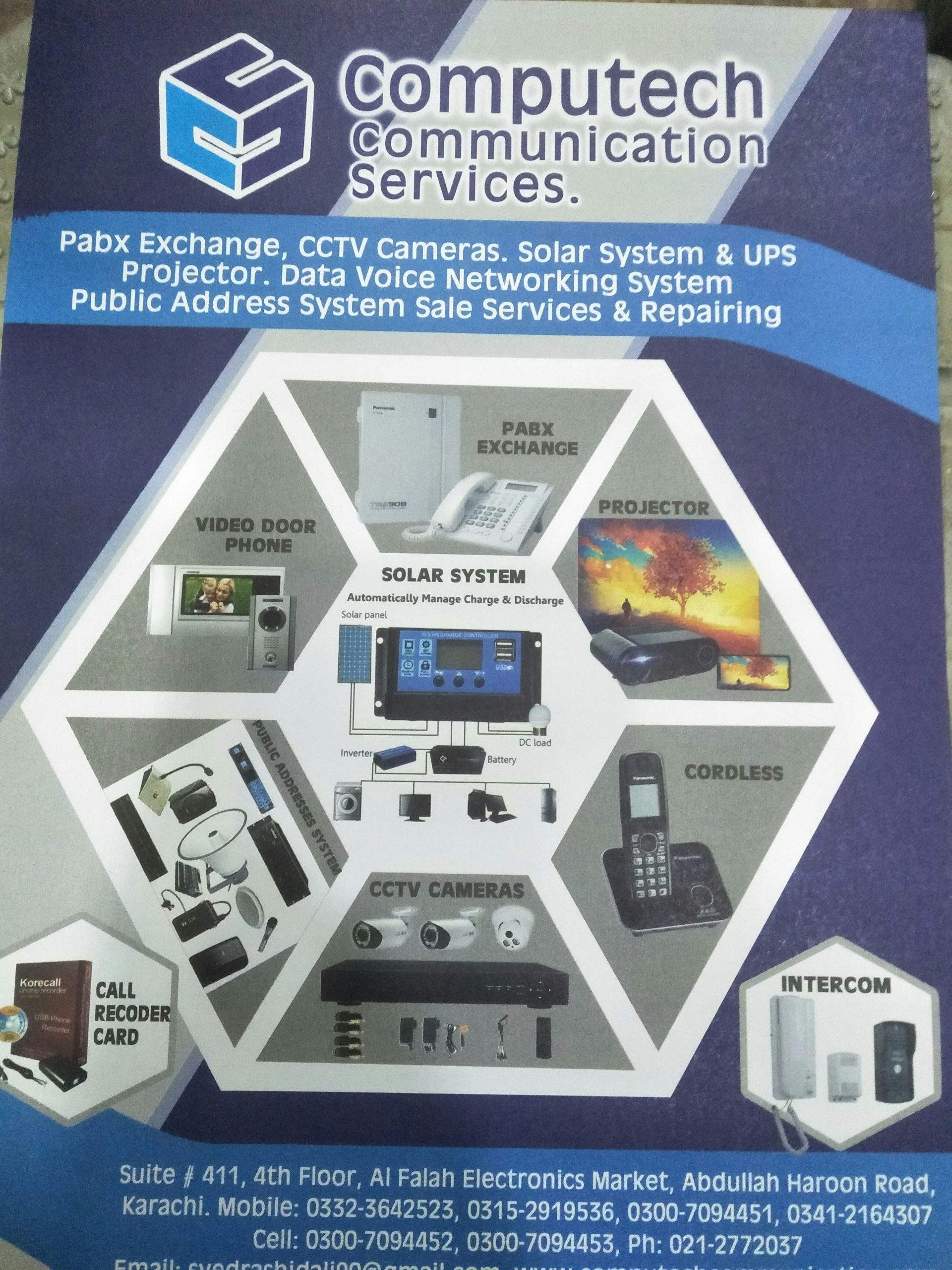 We are deal in Panasonic pabx exchange Cctv camera Networking system by Rashid Ali