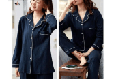 Women’s stiched silk sleepwear by Hooriya Baloch