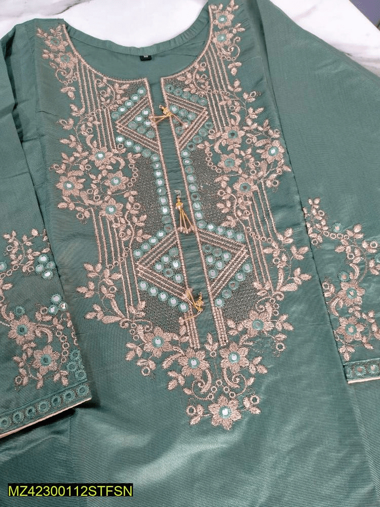 2 PCs women’s khaadi Embroidered suit by Hooriya Baloch