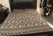 King size bed with mattress and bed shit pillows for sale by nadia khan