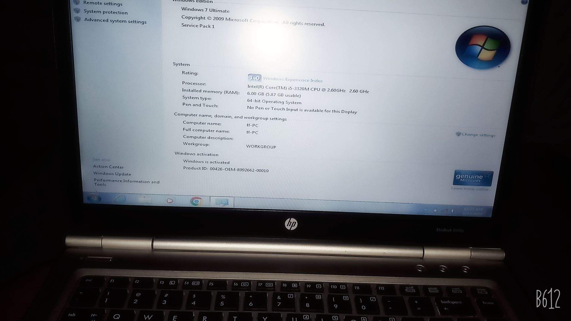 Hp laptop core i5 3rd generation very good condition by nasir uzzi