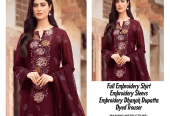  3 Pcs Women Unstitched Dhanak Embroidered Suit … Free home delivery by Muhammad Maqbool