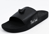 Black Camel Tessel Slide Slipper For Men by Waleed Hassan
