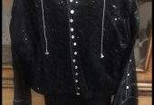 Black preloved saaree by Saadiya Adeel