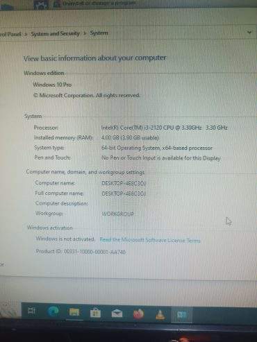 Complete setupcoir i 3 + led 20inch 4 gb ram / 128ssd +/ +250hhd by Ali Shahzad