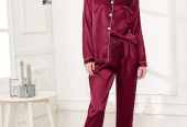 Women’s stiched silk sleepwear by Hooriya Baloch
