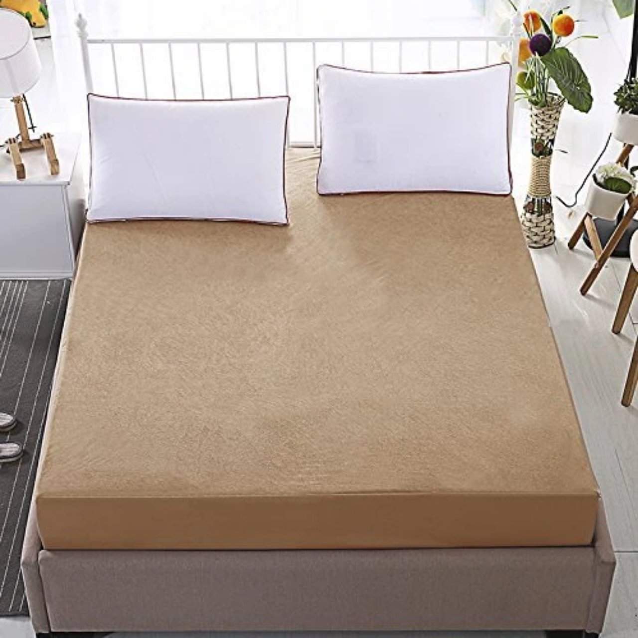 King Size Waterproof Mattress Cover Cotton Sheet Protector Bedsheets by ISMAIL TRADERS